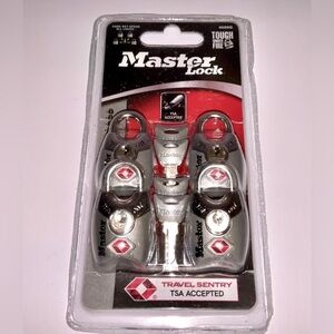 Master Lock 4689Q TSA Approved Luggage Locks w/Keys Pk of 4 Keyed- New